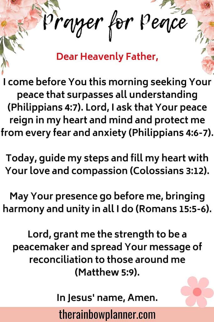 morning prayer to start your day with God
