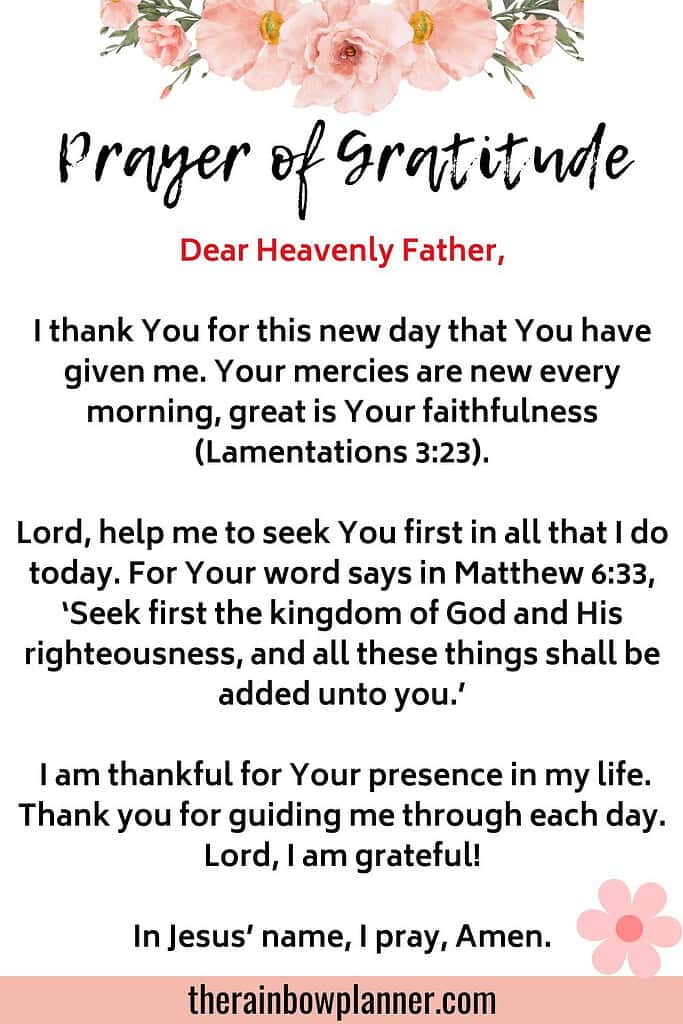 morning prayer to start your day