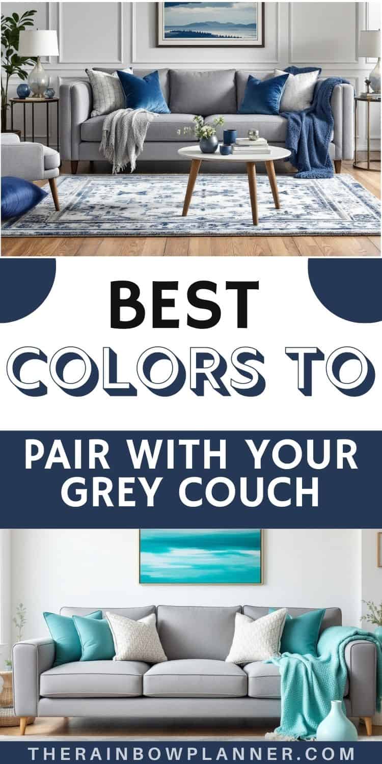 9 Best Accent Colors That Instantly Brighten a Grey Couch - The Rainbow ...