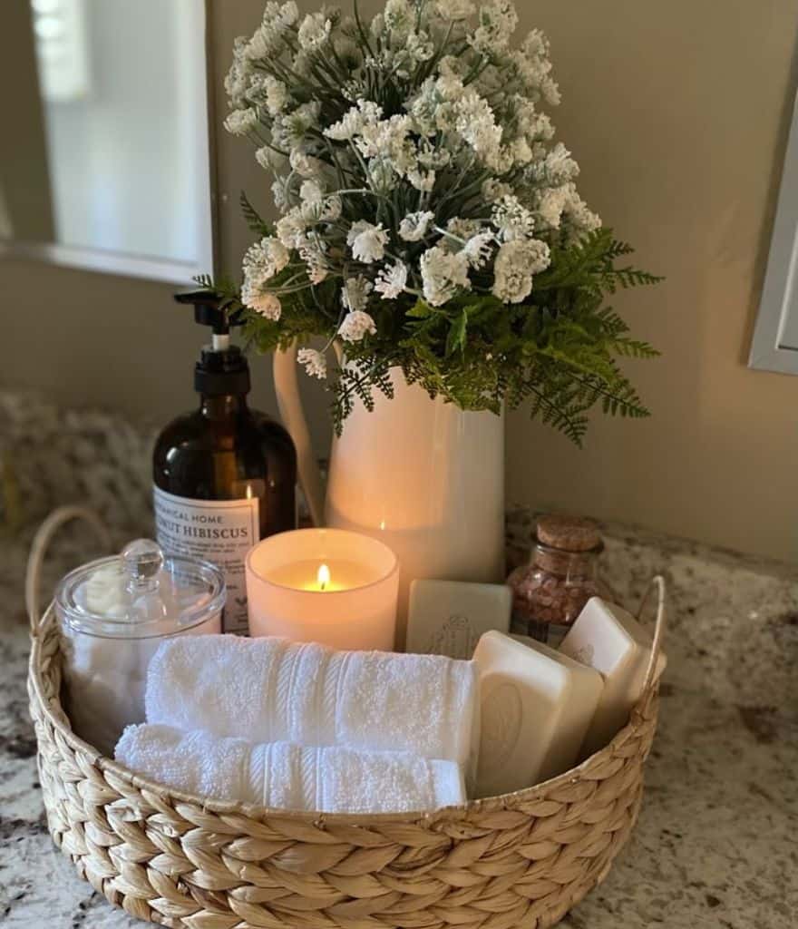 bathroom counter decor ideas