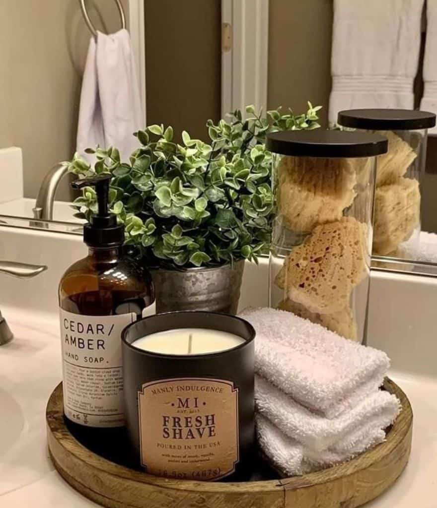 bathroom counter decor ideas