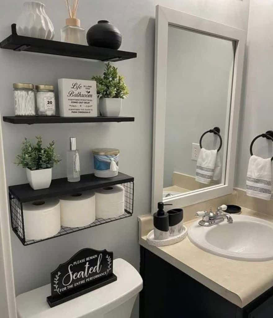 over the toilet decor